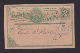 1900 - 2 C. Ganzsache Mit Zudruck Gebraucht In San Jose - Costa Rica