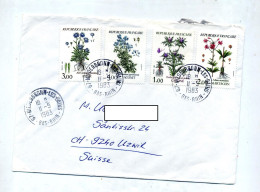 Lettre Cachet Niederbronn Sur Fleur - Cachets Manuels