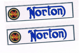 2 Stickers - Autocollants - NORTON -  Vintage 1980 - Motorcycle Sport