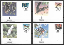 Samoa 1993 Animals - Bats - Flying Foxes - WWF FDC - Fledermäuse