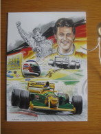 Carte Postale - Formule 1 - Michael Schumacher - Automobile - Signée Clovis - Grand Prix / F1