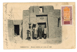 AFRIQUE OCCIDENTALE FRANCAISE MALI TOMBOUCTOU MAISON HABITEE PAR LAING EN 1826 TIMBRE 1920 - Malí