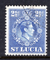 St Lucia 1938-48 KGVI Definitives - 2½d Ultramarine - P.14½ X  14 - Used (SG 132) - Ste Lucie (...-1978)