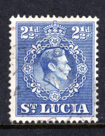 St Lucia 1938-48 KGVI Definitives - 2½d Ultramarine - P.14½ X  14 - Used (SG 132) - Ste Lucie (...-1978)