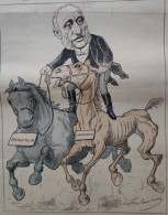 1891 Journal Satirique " LE DON QUICHOTTE " - La Voltige De M. MÉLINE Par Gilbert Martin - CIRQUE - VOLTIGE - CHEVAUX - Magazines - Before 1900