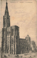 P4-67 STRASBOURG Cathédrale Cp Animee Attelages - Straatsburg