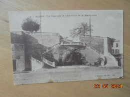 Alais. La Cascade Et L'escalier De La Marechale. Malafosse 6 PM 1919 - Alès
