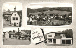 72095373 Gemuenden Taunus Kirche Fachwerkhaeuser Panorama Gemischtwarenhandel We - Sonstige & Ohne Zuordnung