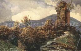 72095329 Falkenstein Taunus Ruine Kuenstlerkarte Falkenstein - Koenigstein