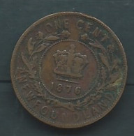 MONNAIE Newfounland 1 One Cent 1876  - PIEB 25604 - Canada