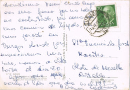 55208. Postal BURGOS 1963. Vista Nocturna De La Catedral, Arco Santa Maria - Cartas & Documentos