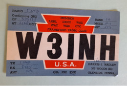 Carte Radio Amateur QSL - W3INH - USA 1963 - Radio-amateur