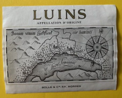 19936 -  Suisse Luins Carte Du Lac Léman Bolle Morges - Otros & Sin Clasificación