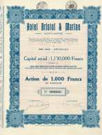 - Titre De 1929 - Hôtel Bristol & Marine - EF - Tourisme