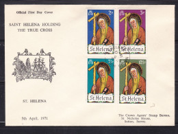 Saint Helena - 1971 Easter / St. Helena & True Cross Illustrated FDC - Saint Helena Island