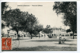 CPA Ecrite En 1916 * JARNAC Place Du Château * Animée Femme Landau Bébé - Kiosque à Musique * L. Lebon éditeur - Jarnac