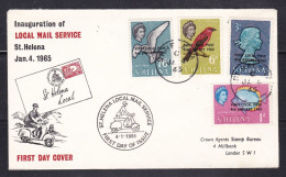 Saint Helena - 1965 Local Mail Service Inauguration Overprints Illustrated FDC - St. Helena