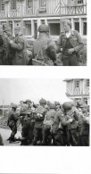 E/06   - 2 Photos    - Normandie  Débarquement Du 6 Juin 44   -   14   Berniéres  -  Prisonniers Allemands - Guerre, Militaire