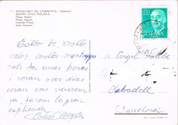 55212. Postal MASSANET De CABRENYS (Gerona) 1963, Vista Barra D'en Roldanm Plaza Mayor De Massanet - Briefe U. Dokumente