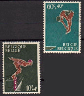 Belgique 1966 COB 1372-1373 (complet) Natation - Used Stamps