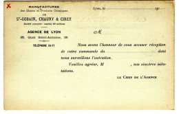 Carte Des Manufactures St Gobain , Chauny Et Cirey - Other & Unclassified