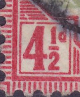 Great Britain 1892 Mi. 92, 4½ Pence Queen Victoria, ERROR Variety 'Frame Damage & Lines Above' (3 Scans) - Variétés, Erreurs & Curiosités