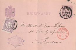 Kleinrond Gennep 1881 Letter To London - Lettres & Documents