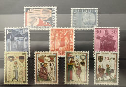 Liechtenstein 1962 - Complete Year, 9 Stamps MNH - Neufs