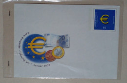 Allemagne - Enveloppe Premier Jour Avec Thème Timbre Introduction De L'euro (2002) - Ungebraucht