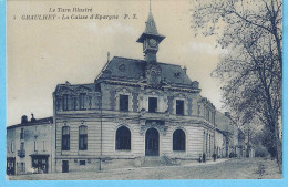Graulhet (Gaillac-Tarn)+/-1915-La Caisse D'Epargne Et L'Avenue Victor Hugo-Carte Bleutée - Graulhet