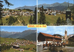 72094779 Serfaus Tirol Panorama Ortsansicht Brunnen Pferdetraenke Serfaus - Sonstige & Ohne Zuordnung