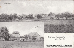 Auschkowitz-Burkau (Oberlausitz) Wučkecy Porchow 2 Bild: Gasthaus Und Panorama 1914  - Burkau