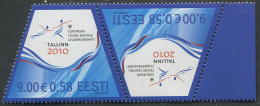 Estonia:Unused Stamps Pair European Figure Skating Championships In Tallinn 2010, MNH - Figure Skating