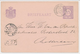 Hoorn - Trein Kleinrondstempel Amsterdam - Enkhuizen C 1890 - Cartas & Documentos