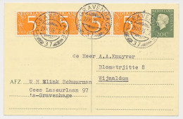 Briefkaart G. 342 / Bijfrankering Den Haag - Wijnaldum 1976 - Postwaardestukken