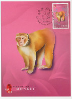 Maximum Card Hong Kong / China 2004 Year Of The Monkey - Autres & Non Classés