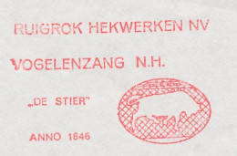 Meter Cover Netherlands 1985 Bull - Fencing - Vogelenzang - Ferme