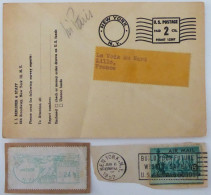 New York  ; Lot De 3 Fragments 1952/58; Build Your Future,... - Postal History