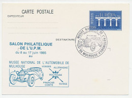 Postal Stationery / Postmark France 1985 Car Museum - Voitures