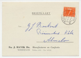 Firma Briefkaart Westzaan 1954 - Manufacturen / Confectie - Ohne Zuordnung