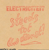 Meter Cover Netherlands 1937 Electricity - Always At Your Service ! - Bloemendaal - Electricity