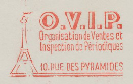 Meter Cut France 1957 Eiffel Tower - OVIP - Sales Organization - Autres & Non Classés