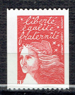 TVP Rouge Type Marianne De Luquet Avec RF Au Lieu De République Française (timbre De Roulette) - Unused Stamps