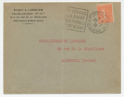 Cover / Postmark France 1932 Thermal Baths - Mont Blanc - Otros & Sin Clasificación