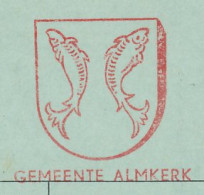 Meter Card Netherlands 1962 Fish - Municipal Coat Of Arms Almkerk - Peces