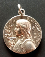 Pendentif Médaille Religieuse Début XXe "Bienheureuse Jeanne D'Arc" Religious Medal - Religion & Esotérisme