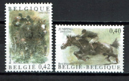 België 3084 3085 - Paarden Chevaux Horses - Jumping, Mennen - Unused Stamps