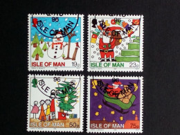 ISLE OF MAN MI-NR. 701-704 GESTEMPELT(USED) WEIHNACHTEN CHRISTMAS 1996 - Isle Of Man