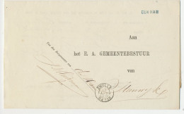 Naamstempel Den Ham 1875 - Cartas & Documentos