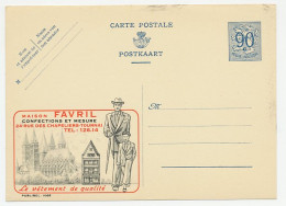 Publibel - Postal Stationery Belgium 1951 Clothing - Suit - Umbrella - Cathedral Tournai - Kostums